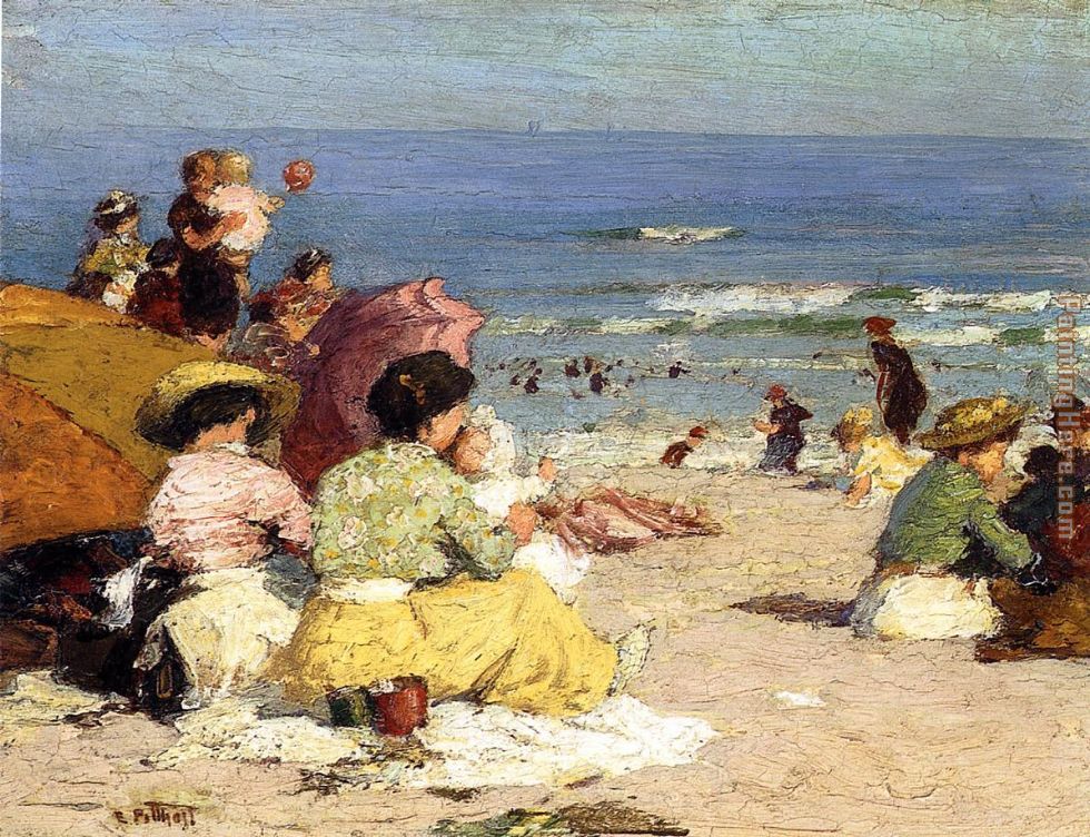 Beach Scene 1 painting - Edward Henry Potthast Beach Scene 1 art painting